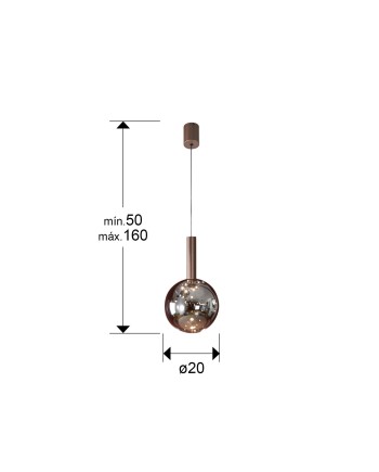SAPORE- LAMPARA 1L BRONCE OSCURO